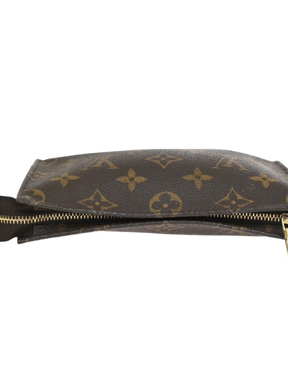LOUIS VUITTON Logo BUCKET PM Pouch Bag Monogram Leather Brown France 02KC899 - Picture 5 of 15